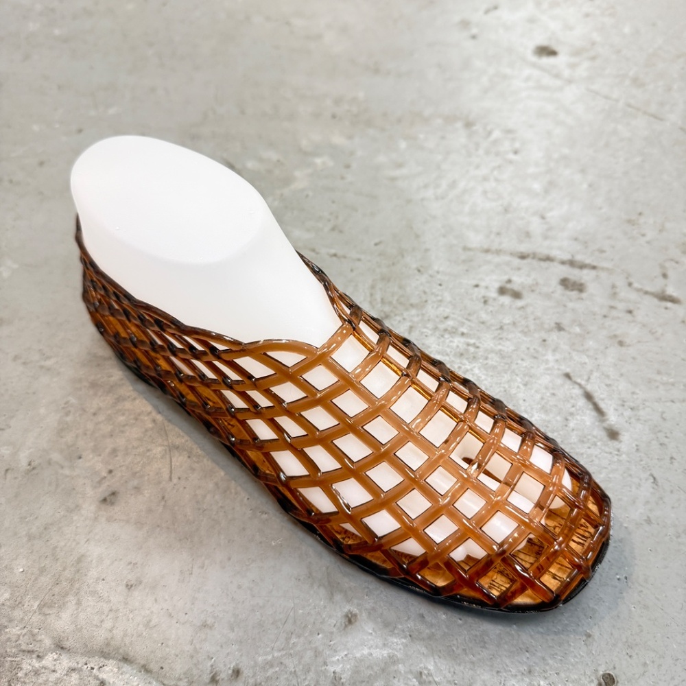 Brown Lattice Women's Jelly Slip-On Slippers